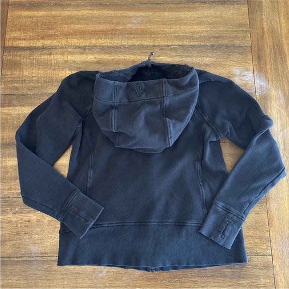 Lululemon Scuba Hoodie Womens Size 10 Black Full Zip Sweatshirt - Picture 8 of 9
